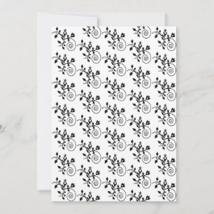 Papier floral noir et blanc