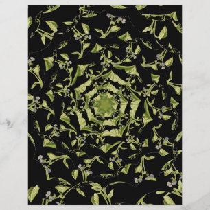 Papier fractal de la nature verte et noire
