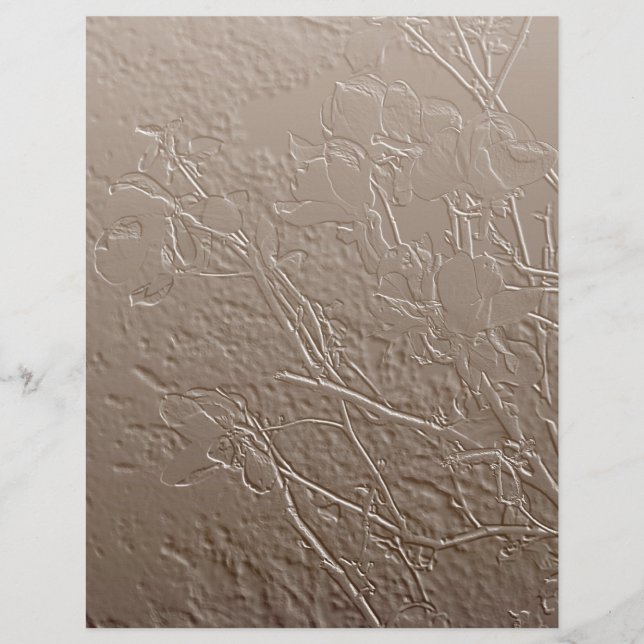 Papier gaufre pour scrapbooking Fleurs de magnolia (Devant)
