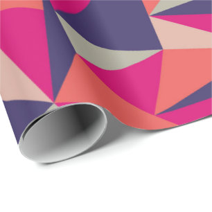 Papier géométrique d'enveloppe de cadeau de rét
