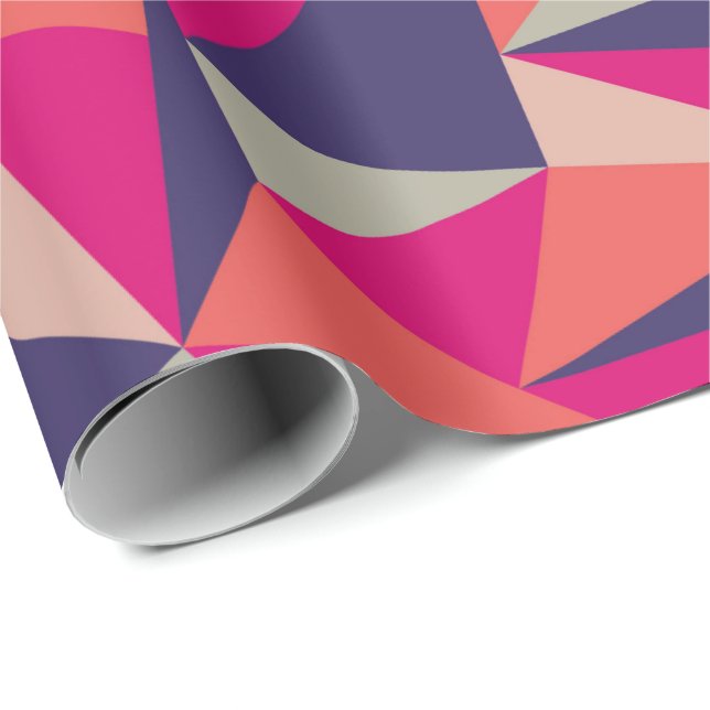 Papier géométrique d'enveloppe de cadeau de rétro (Coin rond)