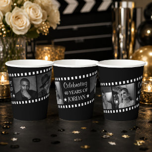 Papier Gobelets personnalisés en bande de film photo, fêt
