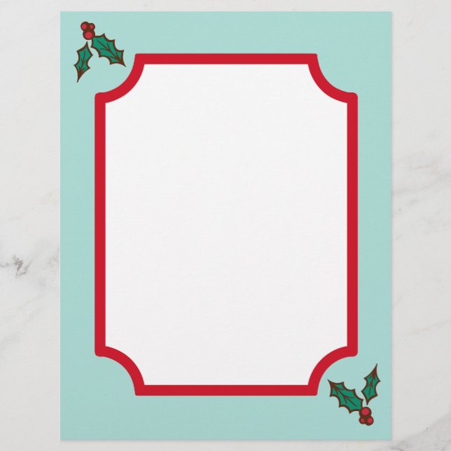 Papier Houx de Noël (Devant)