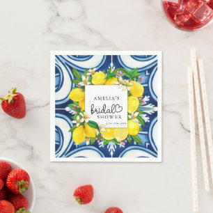 Papier Joli cœur en script Citron Serviette de douche