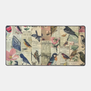 Papier Journal Botanique Papillon Oiseau Vintage