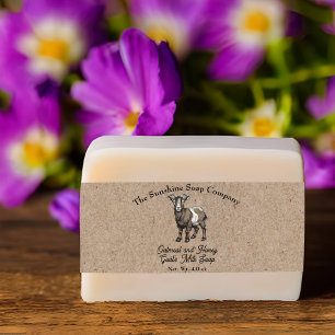 Papier Kraft chèvre Lait savon Bande ventre
