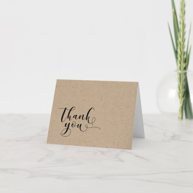 Papier Kraft Faux Clair Style Simple Merci 2 (Devant)