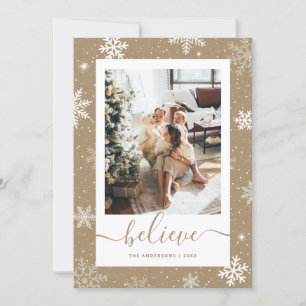 Papier Kraft Photo Croire Cartes de Noël