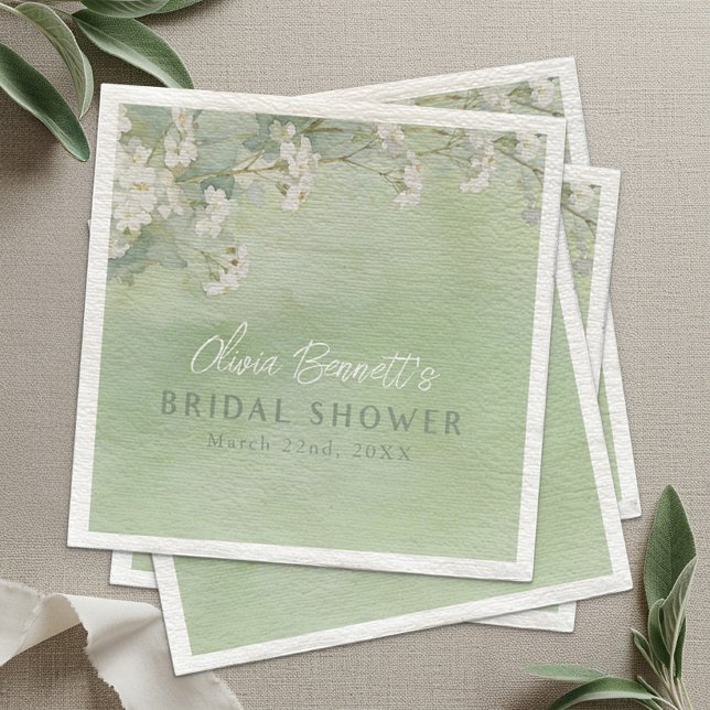 Papier L'amour est en fleurs Serviette pour la douche de  (Bridal Shower Napkins)