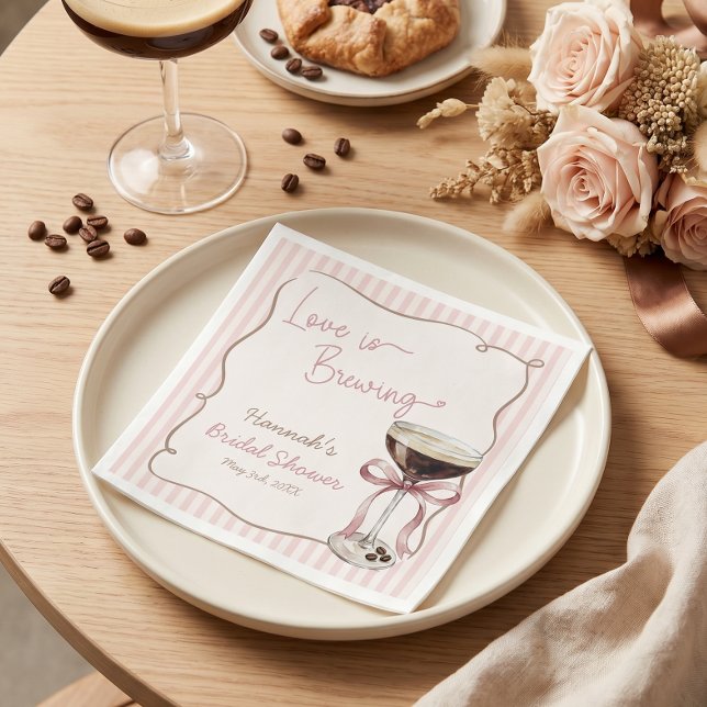 Papier Love is Brewing Espresso Martini Serviette en Papi (Créateur téléchargé)