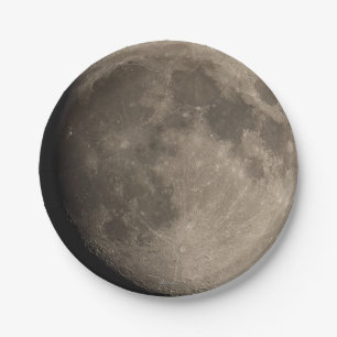 Papier. Lune photo 02. Assiette en Papier.