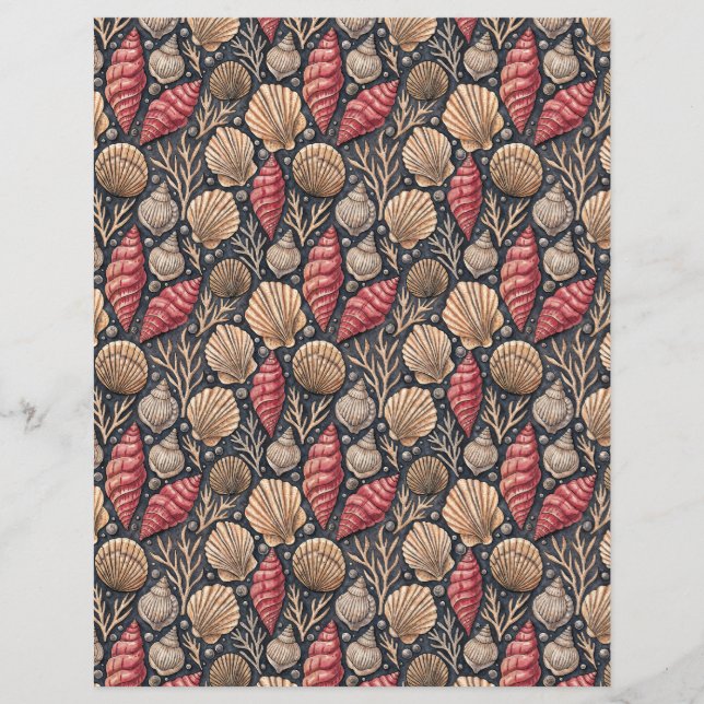 Papier motif à double face Seashell (Devant)