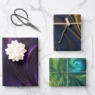 Papier Motif à enveloppement Iridescente coloré