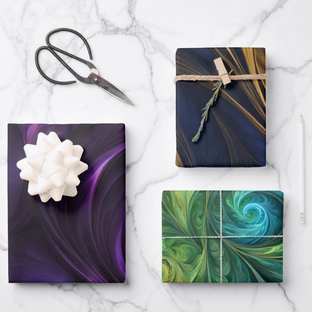 Papier Motif à enveloppement Iridescente coloré (Recto)