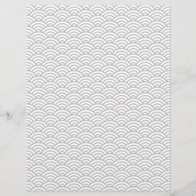 Papier motif à vague gris clair japonais (Devant)