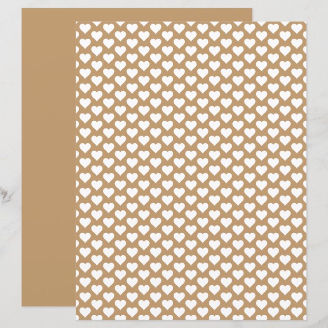 Papier Motif Brown pour scrapbook à coeur mou (Devant / Derrière)