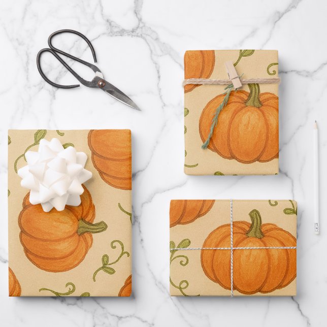 Papier Motif Citrouille mignon - Halloween Gi