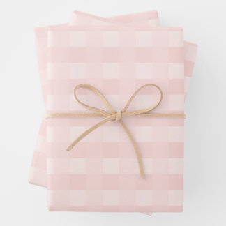 Papier Motif clair rose En vichy