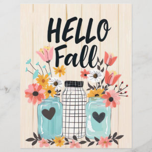 papier motif de fleur d'automne coloré