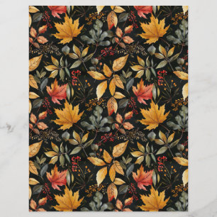 papier motif de la chute d'aquarelle