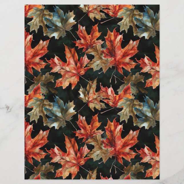 papier motif de la chute d'aquarelle (Devant)