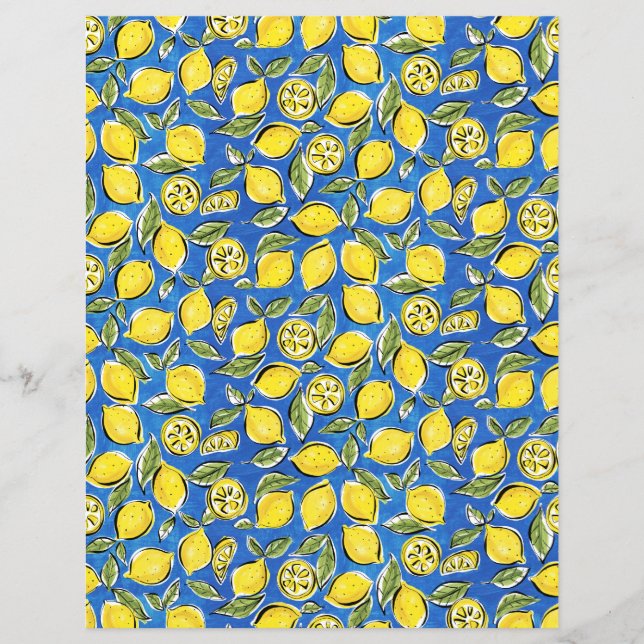 Papier Motif jaune citron (Devant)