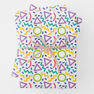 Papier Motif Pop Memphis Retro 80s