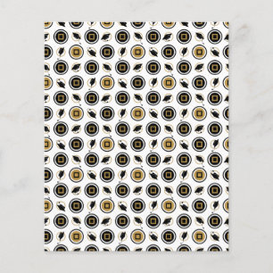 Papier Motif pour le  de diplôme noir et or