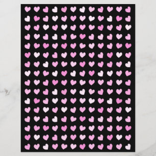 Papier Motif pour scrapbook Pink Hearts