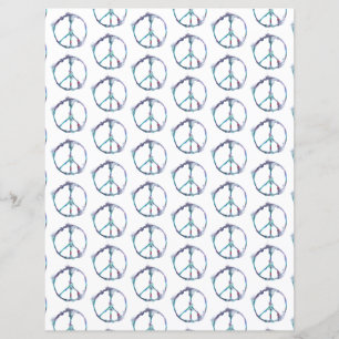 Papier Motif pour scrapbook signé de paix brouillé