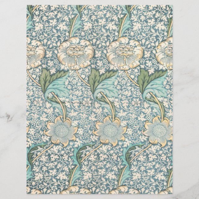 Papier Motif style William Morris (Devant)