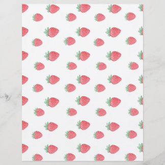 Papier Motif vintage à la fraise