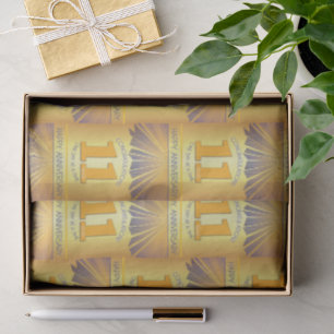 Papier Mousseline 11 ans   Rayon d'or 12 étapes anniversaire