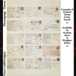 Papier Mousseline 15 Dos de Cartes Postales Anciennes Authentiques E