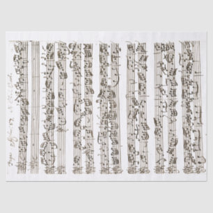 Papier Mousseline 1700 Composition de la fugue musicale manuscrite a