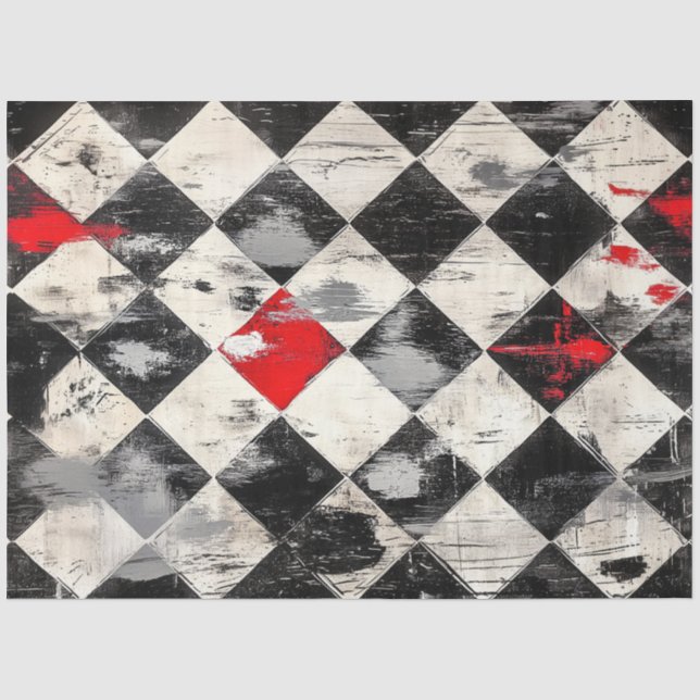 Papier Mousseline 1854-Arlequin Saignant (Recto)