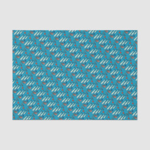 Papier Mousseline 1, 2, 3 poissons avec de petits poissons et corail