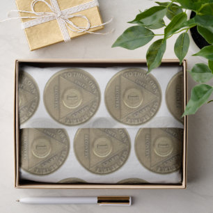 Papier Mousseline 1 an Anniversaire de la récupération Coin blanc