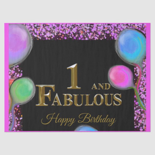 Papier Mousseline 1er anniversaire  (Recto)