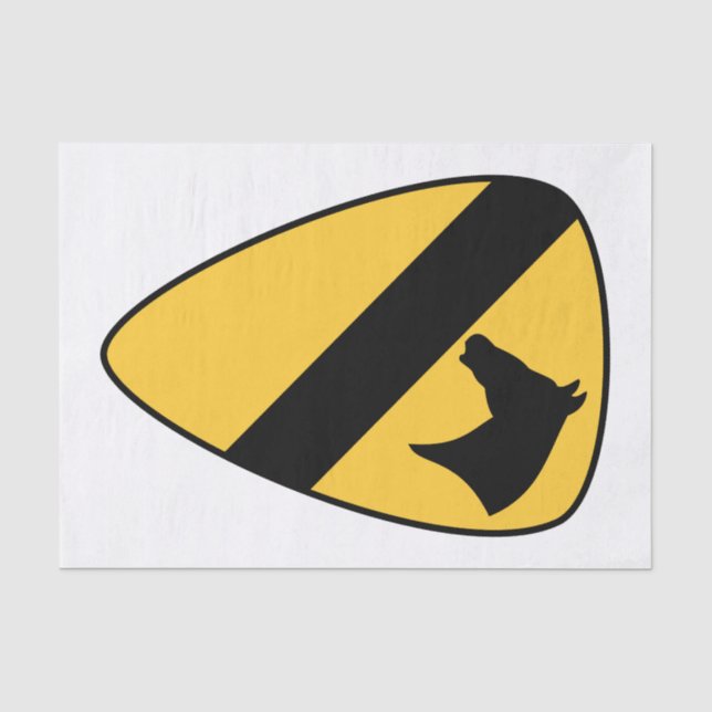 Papier Mousseline 1ère division de cavalerie Patch Patriotic (Recto)