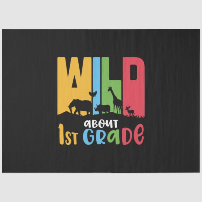 Papier Mousseline 1st Grade Teacher Wild About (Recto)