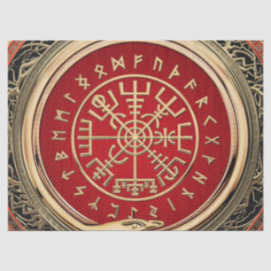 Papier Mousseline [220] Vegvisir - Viking Gold Magic Runic Compass