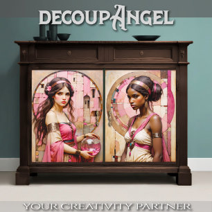 Papier Mousseline 2Conçoit Élégance en dualité rose - Découpage -