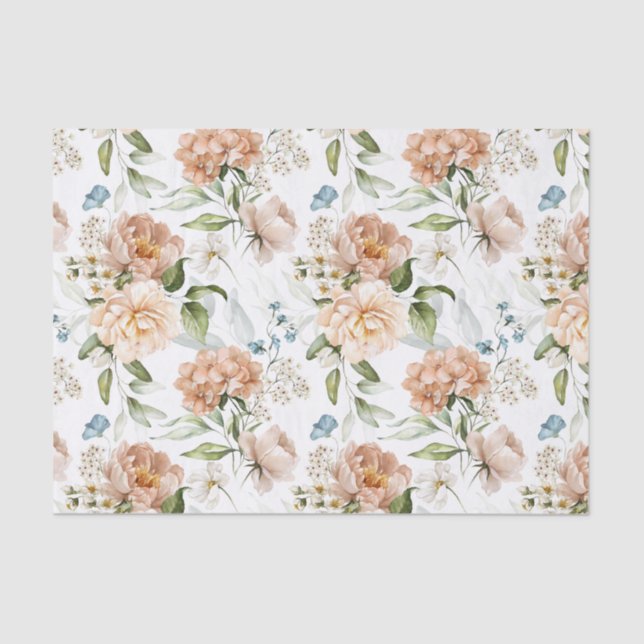 Papier Mousseline 3 feuilles, Dutch Still Life Floral Art Hydrangeas (Recto)