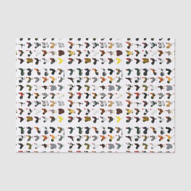 Papier Mousseline 49 coqs (Recto)