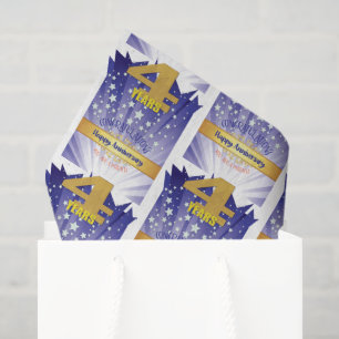 Papier Mousseline 4 Anniversaire Sober Numéros Gras