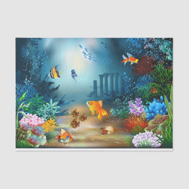 Papier Mousseline 4 sous-marins (Recto)