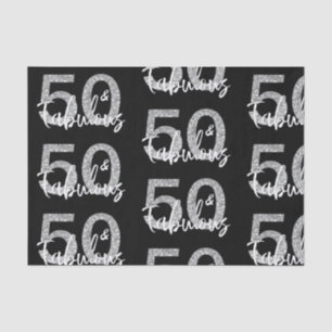Papier Mousseline 50 Cinquante et fabuleux Parties scintillant d'arg