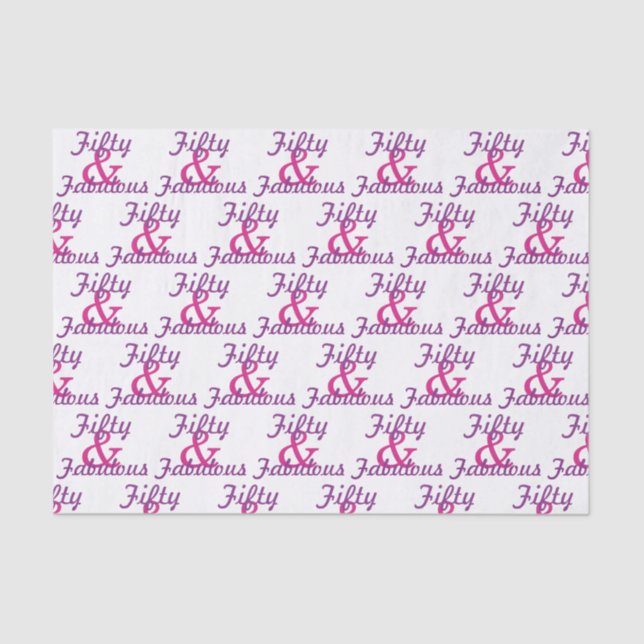 Papier Mousseline 50 et cinquantième anniversaire fabuleux (Recto)