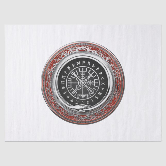 Papier Mousseline [510] Vegvisir - Viking Silver Magic Runic Compass (Recto)